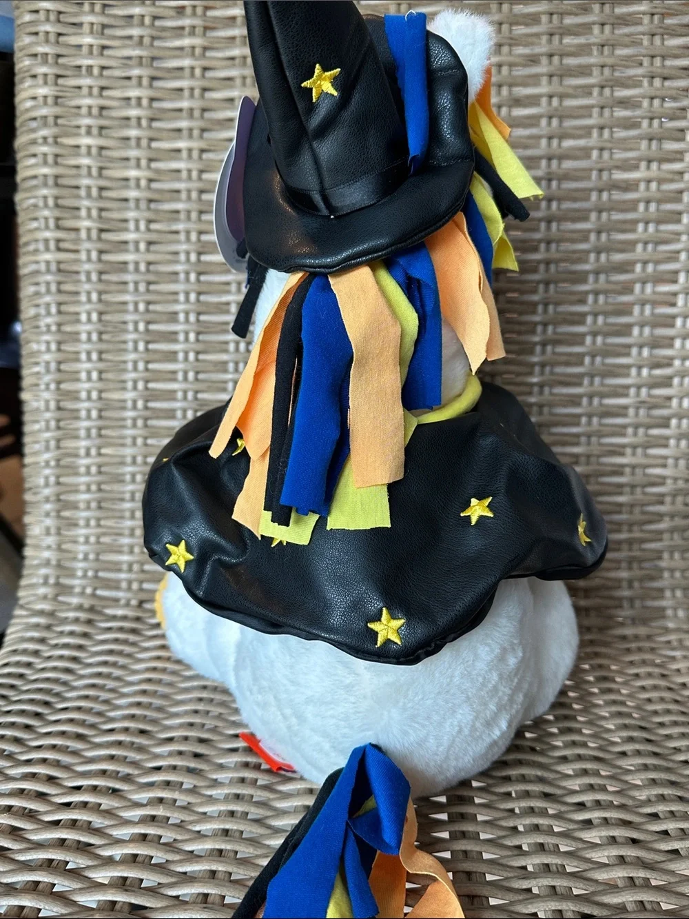Giggle Scape White Unicorn Witch Costume Plush for Kids - Yellow & Black